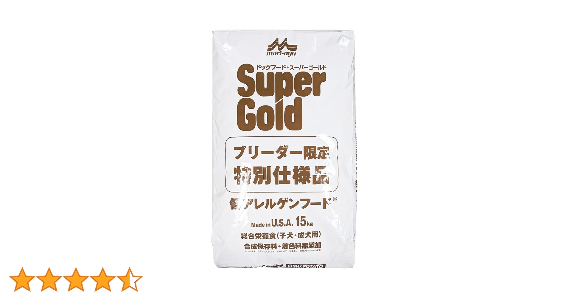 ★ 森乳スーパーゴールド低アレルゲンフード★フィッシュ&ポテト子犬成犬用15kg 楽天市場】森乳スーパーゴールド フィッシュ＆ポテト とろ～り